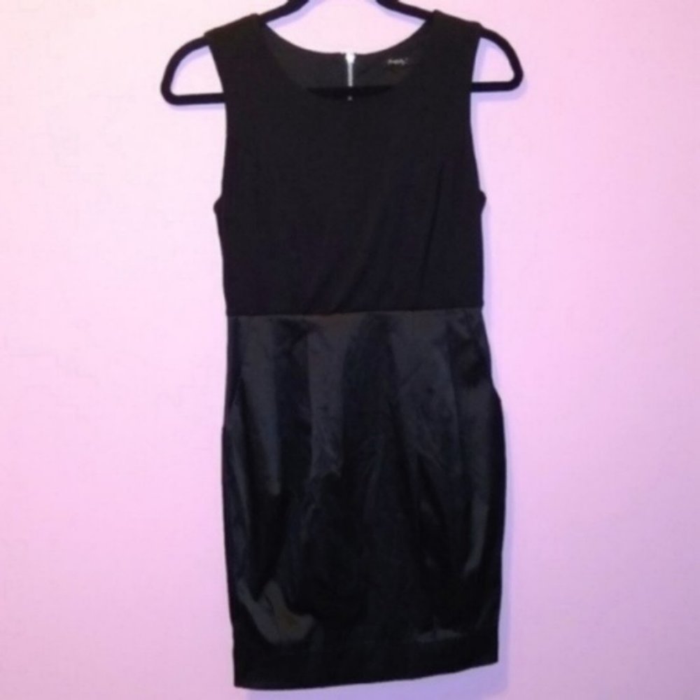 Rhapsody Pocketed Black Mini Bubble Skirt Dress Sm
